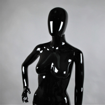 Манекен женский ростовой, черный глянцевый, H1730 мм - FAM-11/A-3(черн гл)