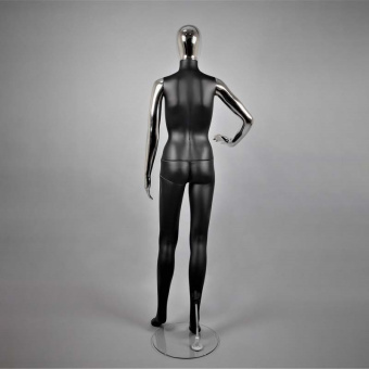 Манекен женский абстрактный в полный рост, H1730 мм - FAM-11/A-3(черн мат/хром)