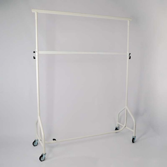 Вешало напольное двухъярусное передвижное, H1420-2250 мм - СТ-021-Л(бел)