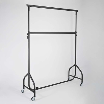 Вешало напольное двухъярусное передвижное, H1420-2250 мм - СТ-021-Л(черн)