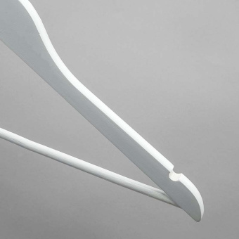 Плечики-вешалка из дерева для одежды, L445 мм - C30N/1-К(бел/зол)