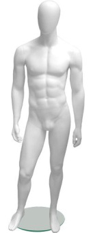 Glance Matte 08 \ Манекен мужской, H1860 мм - GLMT.008.WH