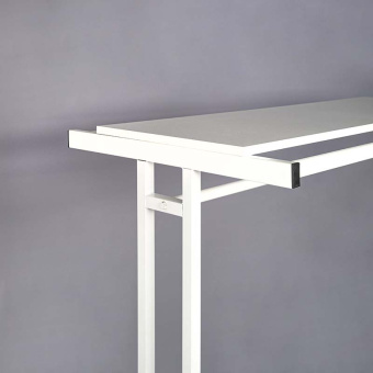 Стойка напольная для одежды, с полкой, H1350 мм - СТ-136П-Л(б/б)